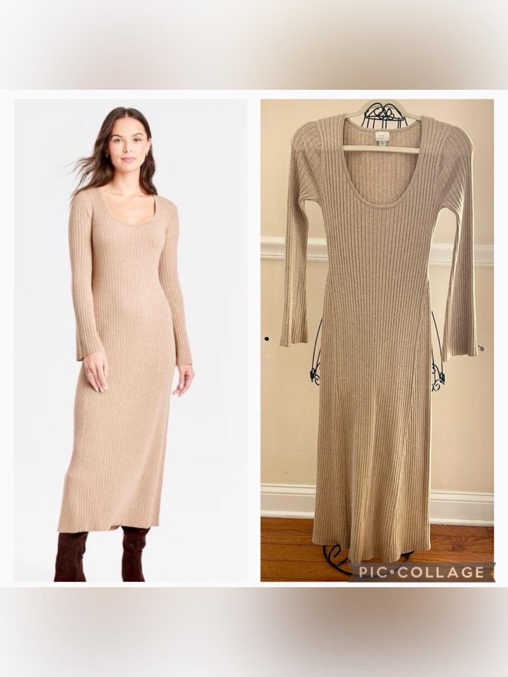 A New Day Gold Scoop Neck Maxi Dress